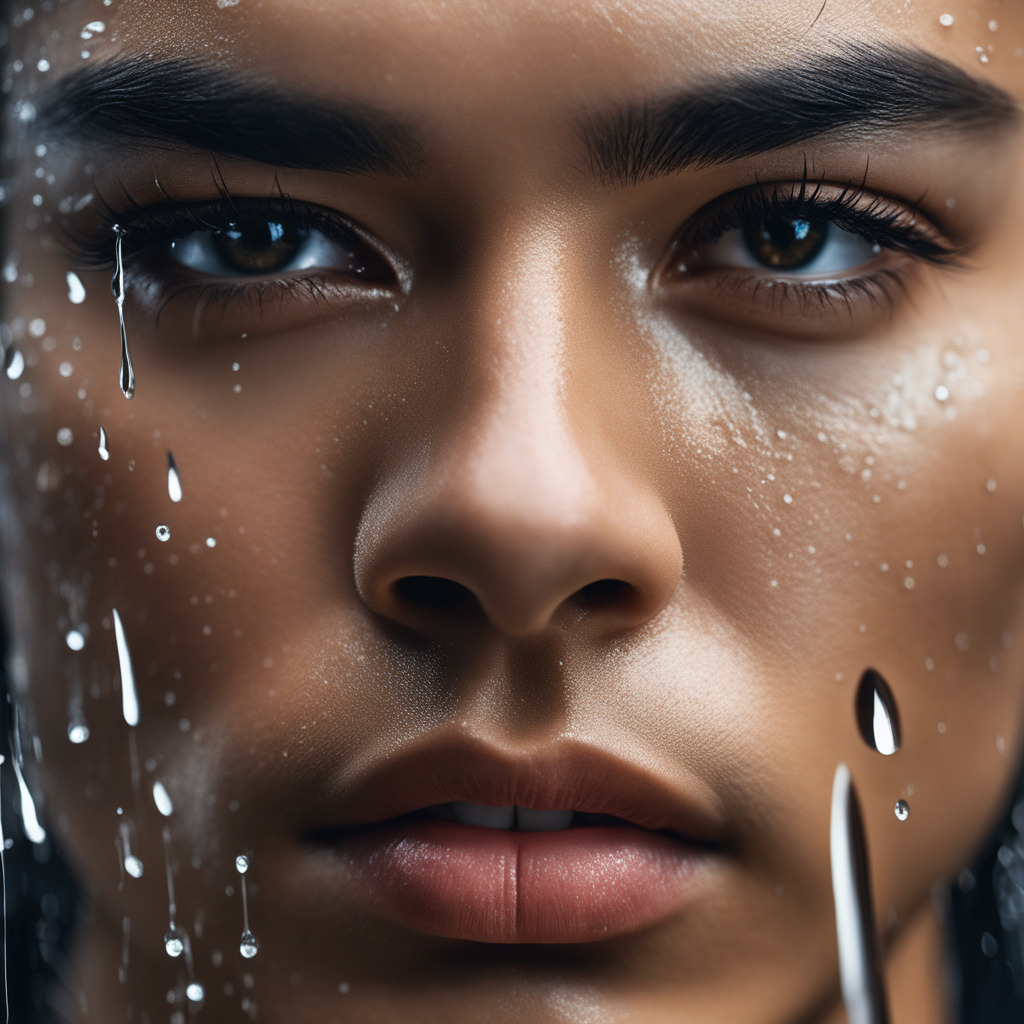 a-man-facing-camera-close-up-face-full-frame-portrait-sexy-aroused-eyes-closed-pouring-rain-w