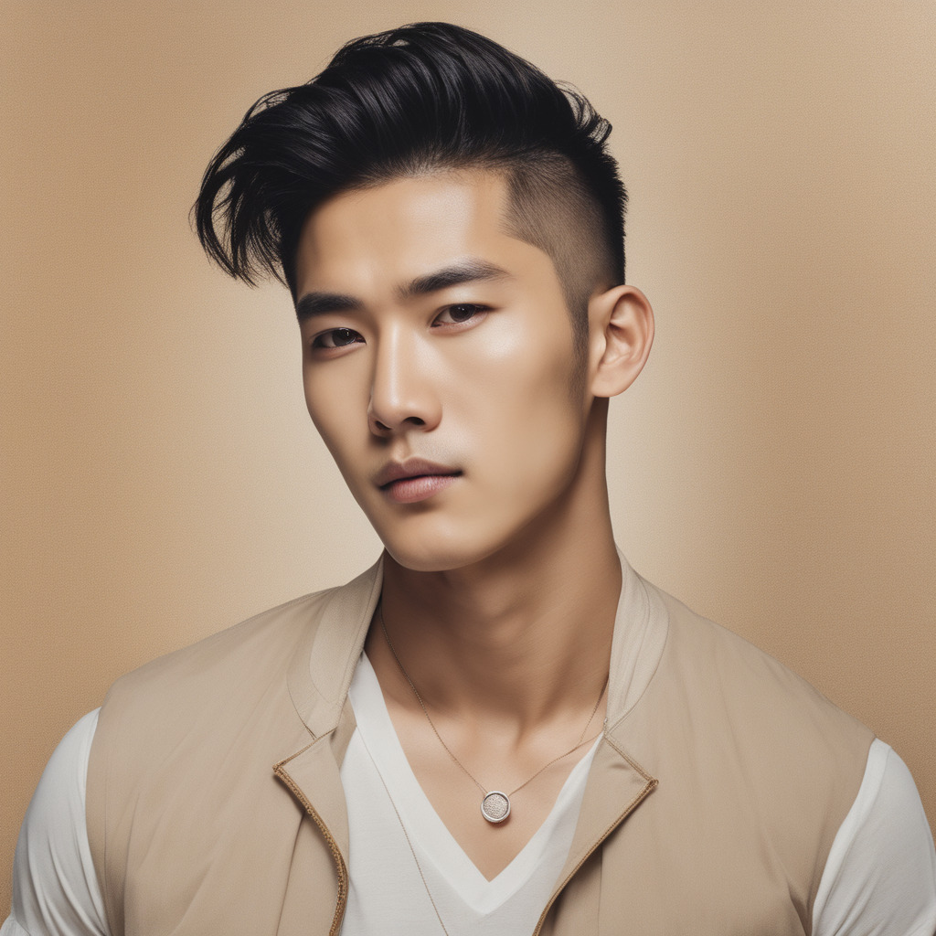 handsome Asian man hairstyle
