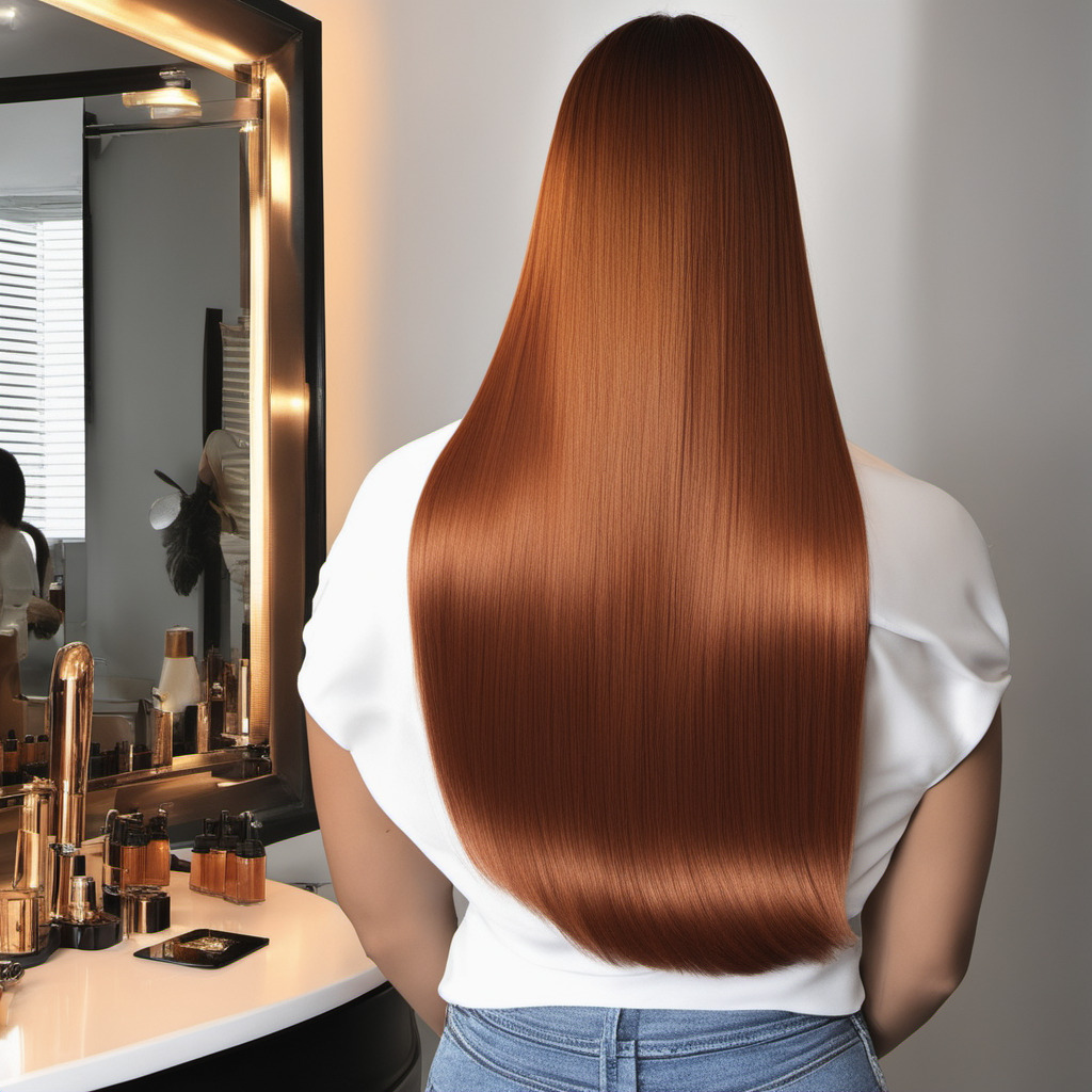 copper long hair