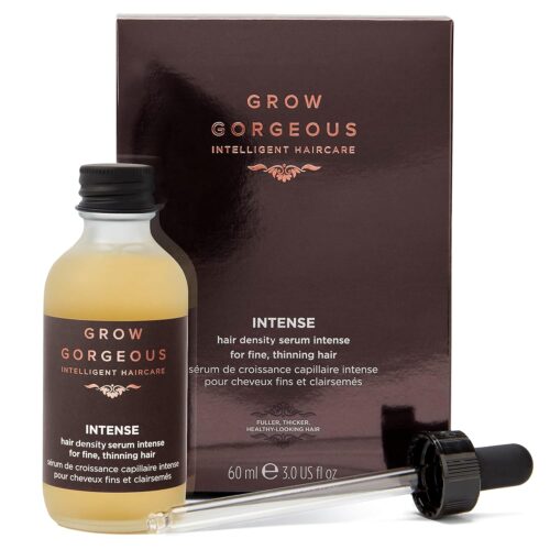 Grow Gorgeous Density Serum Intense - Vegan Hair Serum with Caffeine, Red Clover and Peptides for Thinning Hair and Hair Loss. Cruelty Free Hair Growth Serum, 2.02 fl oz