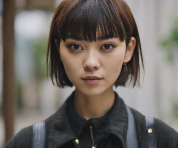 japanese girl, short hair